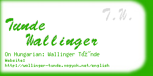 tunde wallinger business card